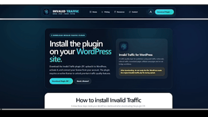 Invalid Traffic plugin download, installation and dashboard walkthrough